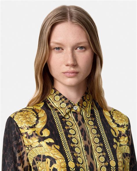 versace barocco animalier brief|Wild Barocco Bathrobe Animalier .